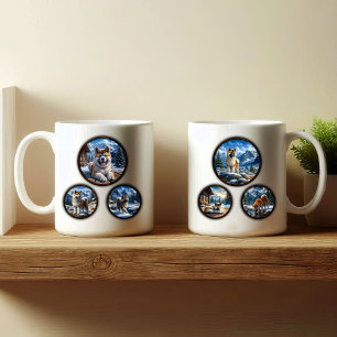 American Akita 6-Image Coffee Mug Design