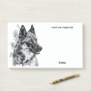 American Akita Abstract Art Dog Name Post-it Notes
