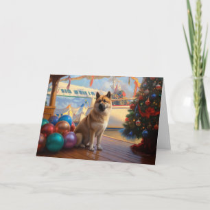 American Akita Christmas Cruise: Pawsome Holiday  Card
