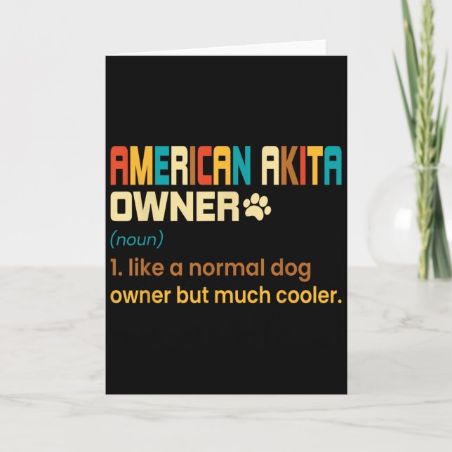 American Akita Lover Design - Gift For American Ak Card (Front)