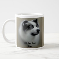 American Akita Vintage Style Oil Painting