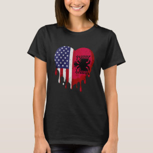 American Albanian Heritage Month Albania Flag Hear T-Shirt