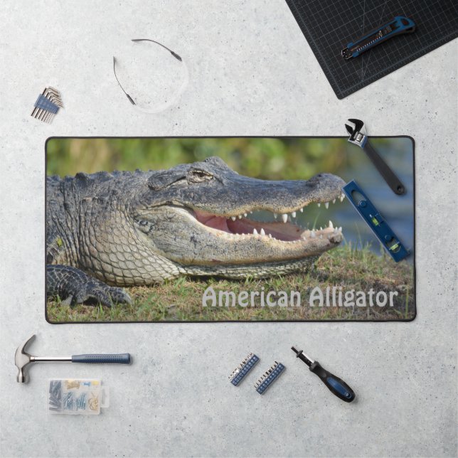 American Alligator Photographic Wildlife Desk Mat (Workstation)