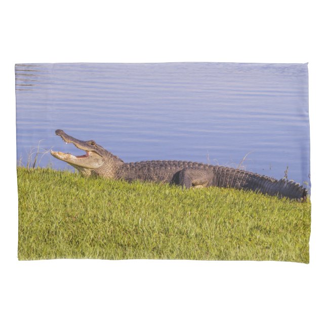 American alligator pillowcase (Front-Left)