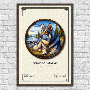 American Alsatian Zoology Series Poster