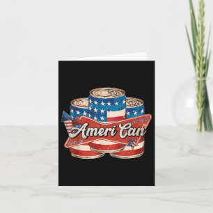 American Ameri Can 4th Of July Retro Usa Beer Patr Card