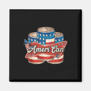 American Ameri Can 4th Of July Retro Usa Beer Patr Magnet