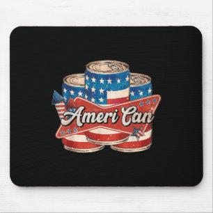 American Ameri Can 4th Of July Retro Usa Beer Patr Mouse Mat