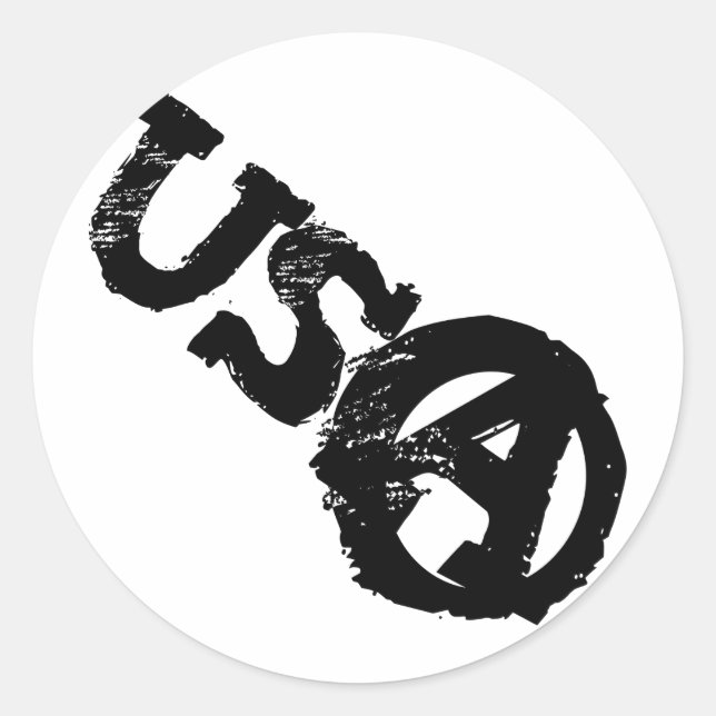 American Anarchist Classic Round Sticker (Front)