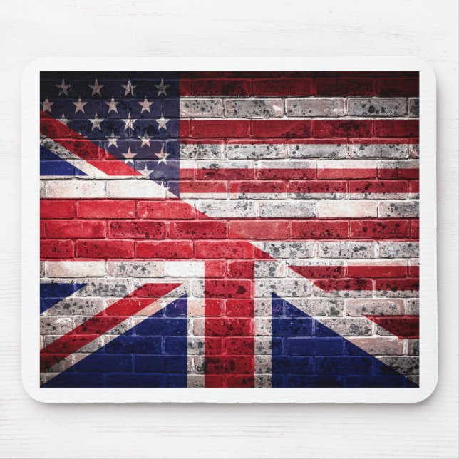 American and British flag. Mouse Mat (Front)