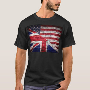 American and British flag. T-Shirt