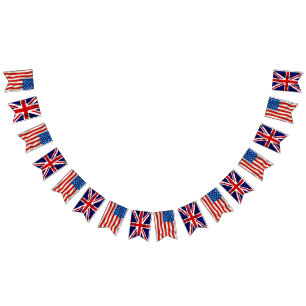 American and British flags Anglo American