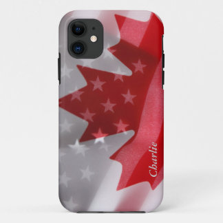 American and Canadian flags iPhone 5 case