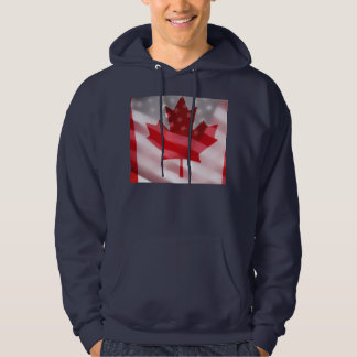 American and Canadian flags men's hoodie