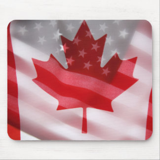 American and Canadian flags mouspad Mouse Mat
