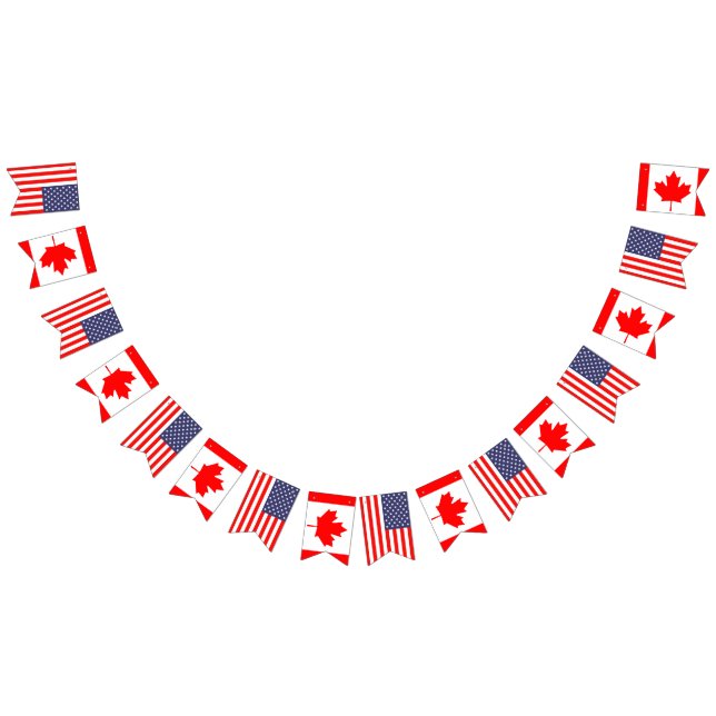 American and Canadian international wedding party Bunting (All)