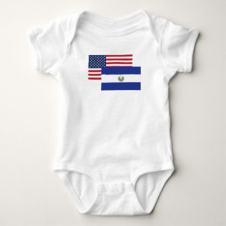 American And El Salvadorian Flag Baby Bodysuit
