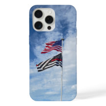 American and fire fighter flag