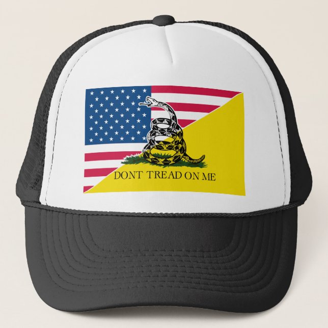 American and Gadsden Flag Trucker Hat (Front)