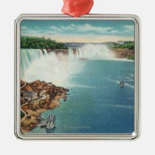 American and Horseshoe Falls Metal Tree Decoration