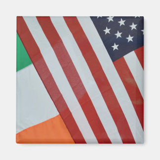American and Irish Flags Magnet