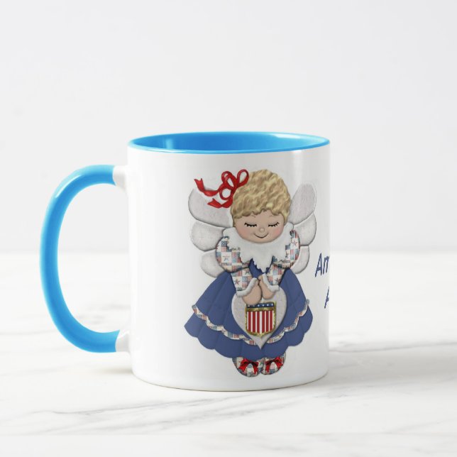 American Angel with Text Mug (Left)