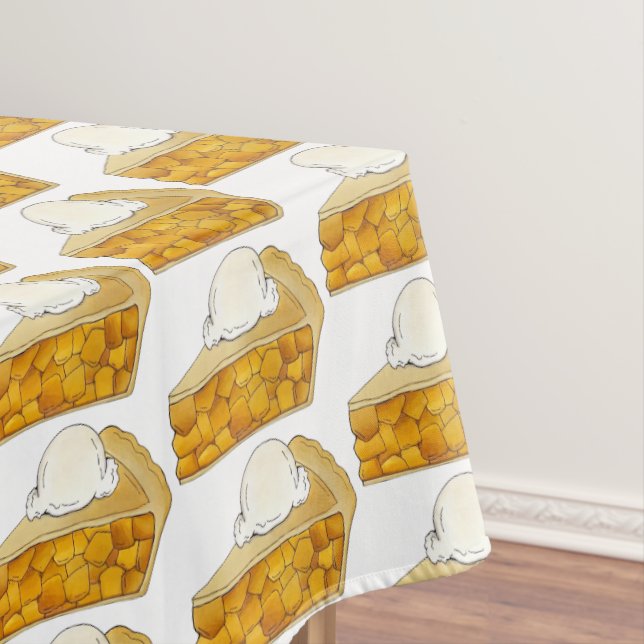American Apple Pie Slice a la Mode Ice Cream Food Tablecloth (In Situ)
