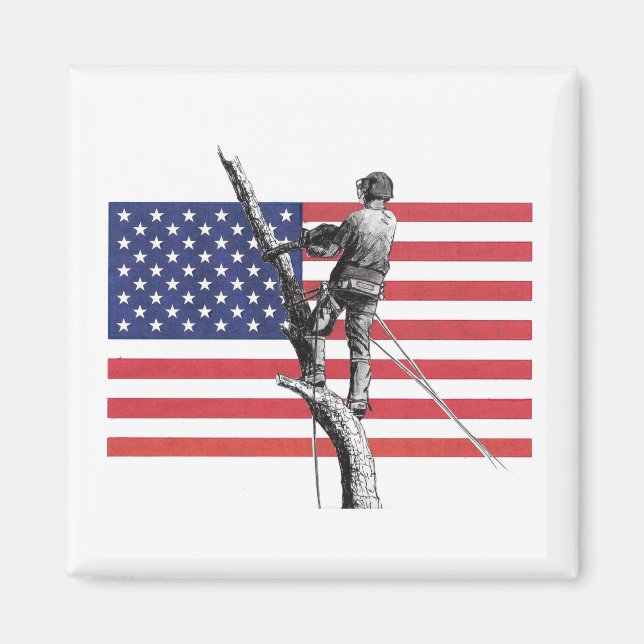 American Arborist Tree Surgeon Chainsaw Magnet (Front)