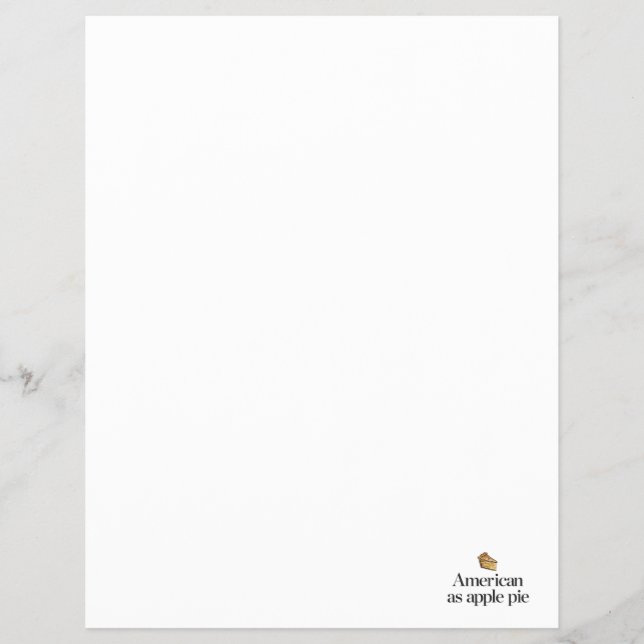 American as Apple Pie Flyer (Front)