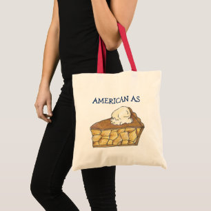 American As Apple Pie Slice a la Mode Patriotic Tote Bag