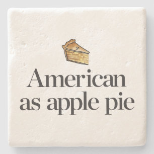 American as Apple Pie Stone Coaster