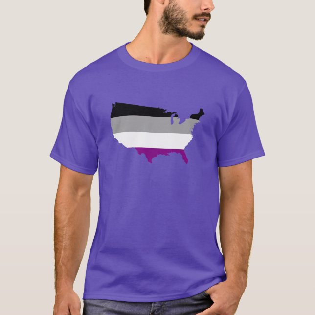 American asexuality pride map T-Shirt (Front)