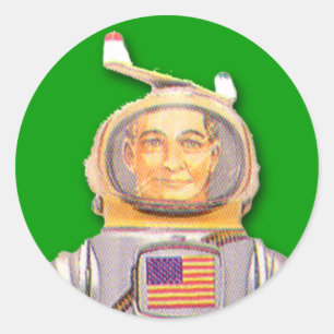 American Astronaut Toy Robot Stickers (sheet of 20