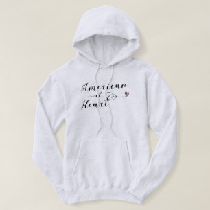 American At Heart, America, USA Hoodie