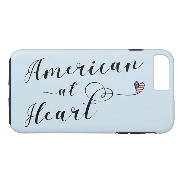 American At Heart Cell Phone Case (Back (Horizontal))