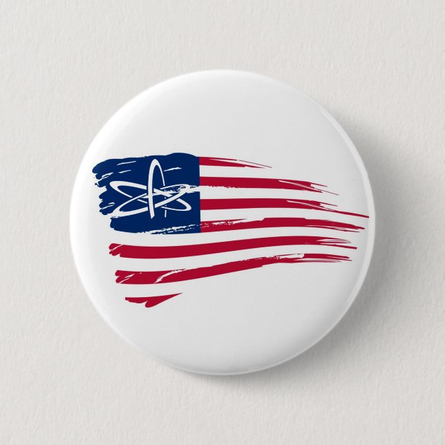 American Atheist 6 Cm Round Badge (Front)