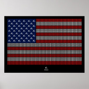 American Atheist USA flag Poster