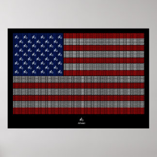 American Atheist USA flag Poster