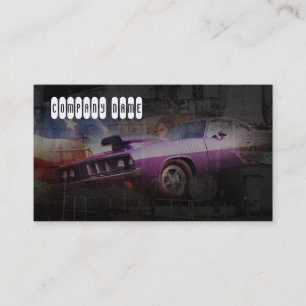 American  automotive classic pink muscle car business card