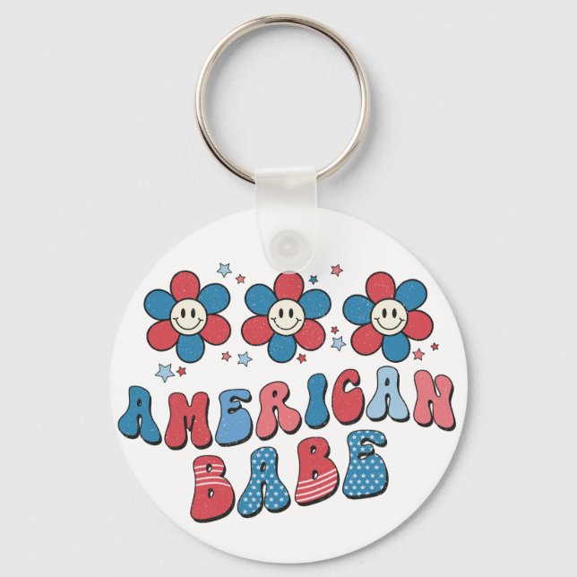 American Babe  Key Ring (Front)