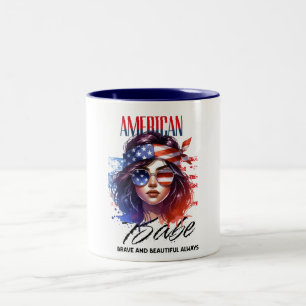 American Babe Mug – Patriotic Woman Design for Bol
