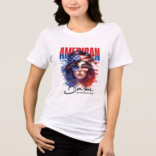 American Babe Patriot Design Tri-Blend Shirt