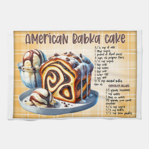 American Babka Cake Recipe Tea Towel