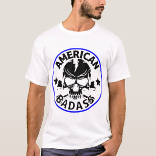 American Badass Skull  © FB @ #USAPatriotGraphics  T-Shirt