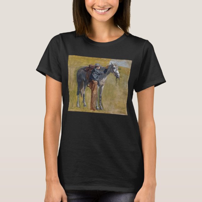 American Badlands: Old West Cowboy with Horse T-Shirt (Front)