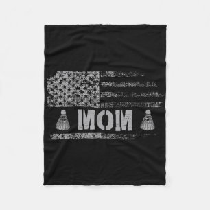 American Badminton Mum Usa Flag Team Badminton Fleece Blanket