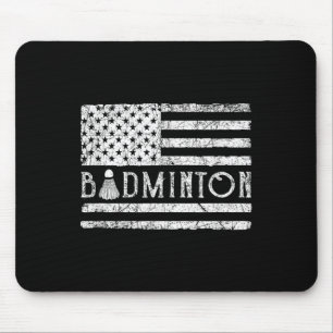 American Badminton Usa Flag Shuttles Funny Patriot Mouse Mat