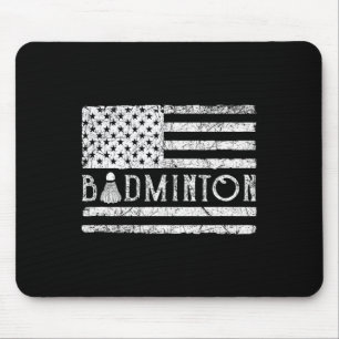 American Badminton Usa Flag Shuttles Funny Patriot Mouse Mat