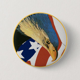 American Bald Eagle 6 Cm Round Badge