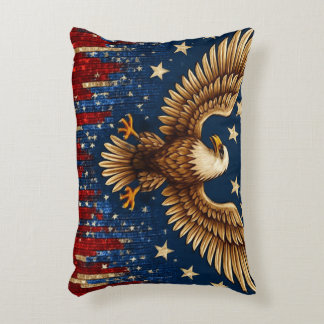 “American Bald Eagle Accent Pillow – Patriotic Fla